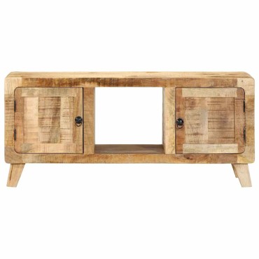 ντουλάπι τηλεόρασης vidaXL 105x46x32cm μασίφ ξύλο ακατέργαστο μάνγκο