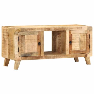 ντουλάπι τηλεόρασης vidaXL 105x46x32cm μασίφ ξύλο ακατέργαστο μάνγκο