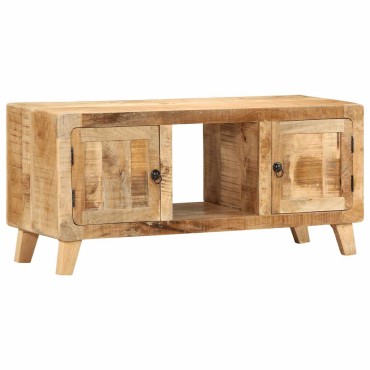 ντουλάπι τηλεόρασης vidaXL 105x46x32cm μασίφ ξύλο ακατέργαστο μάνγκο