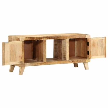 ντουλάπι τηλεόρασης vidaXL 105x46x32cm μασίφ ξύλο ακατέργαστο μάνγκο