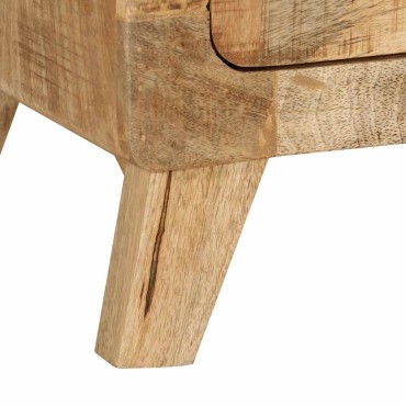 ντουλάπι τηλεόρασης vidaXL 105x46x32cm μασίφ ξύλο ακατέργαστο μάνγκο