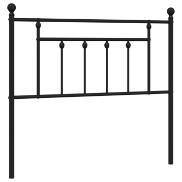 vidaXL Κεφαλάρι Μαύρο Μεταλλικό 112x3x97cm 1 τεμ.