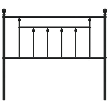 vidaXL Κεφαλάρι Μαύρο Μεταλλικό 112x3x97cm 1 τεμ.