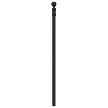vidaXL Κεφαλάρι Μαύρο Μεταλλικό 112x3x97cm 1 τεμ.