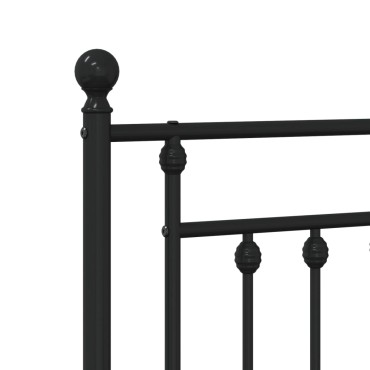 vidaXL Κεφαλάρι Μαύρο Μεταλλικό 112x3x97cm 1 τεμ.