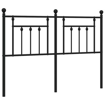 vidaXL Κεφαλάρι Μαύρο Μεταλλικό 156x3x97cm 1 τεμ.