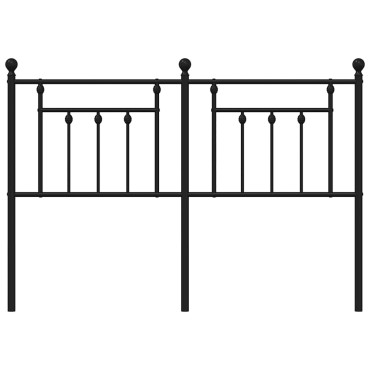 vidaXL Κεφαλάρι Μαύρο Μεταλλικό 142x3x97cm 1 τεμ.