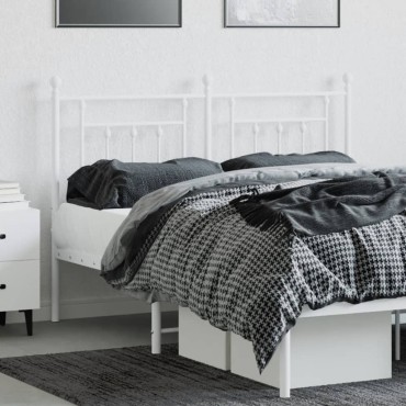 vidaXL Κεφαλάρι Λευκό Μεταλλικό 156x3x97cm 1 τεμ.