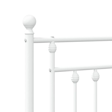 vidaXL Κεφαλάρι Λευκό Μεταλλικό 156x3x97cm 1 τεμ.