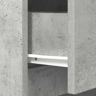 vidaXL Κομοδίνο Γκρι Σκυρ. 39x35x125cm από Επεξεργασμένο Ξύλο 1 τεμ.