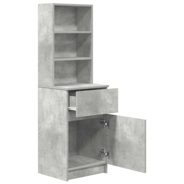 vidaXL Κομοδίνο Γκρι Σκυρ. 39x35x125cm από Επεξεργασμένο Ξύλο 1 τεμ.