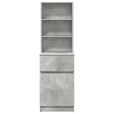 vidaXL Κομοδίνο Γκρι Σκυρ. 39x35x125cm από Επεξεργασμένο Ξύλο 1 τεμ.