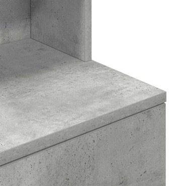vidaXL Κομοδίνο Γκρι Σκυρ. 39x35x125cm από Επεξεργασμένο Ξύλο 1 τεμ.