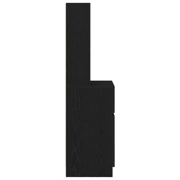 vidaXL Κομοδίνο Μαύρο 39x35x125cm από Επεξεργασμένο Ξύλο 1 τεμ.