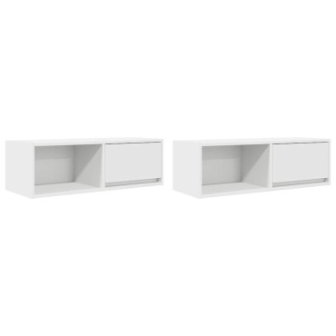 vidaXL Έπιπλα Τηλεόρασης 2 τεμ. 80x31x25,5cm Επεξεργασμένο Ξύλο