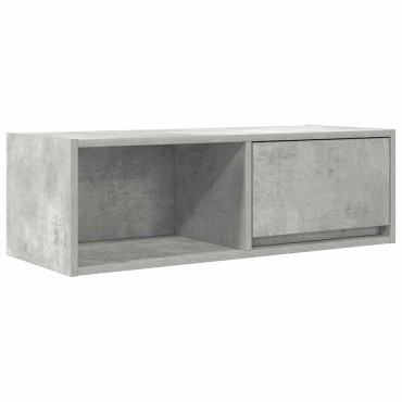 vidaXL Έπιπλο Τηλεόρασης Γκρι Σκυροδέματος 80x31x25,5cm Επεξεργ. Ξύλο