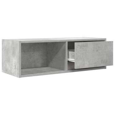 vidaXL Έπιπλο Τηλεόρασης Γκρι Σκυροδέματος 80x31x25,5cm Επεξεργ. Ξύλο