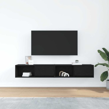 vidaXL Έπιπλα Τηλεόρασης 2 τεμ. 80x31x25,5cm Επεξεργασμένο Ξύλο