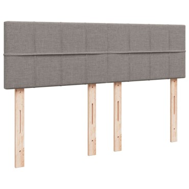 vidaXL Κρεβάτι Boxspring με Στρώμα Taupe 140x200 εκ. Υφασμάτινο
