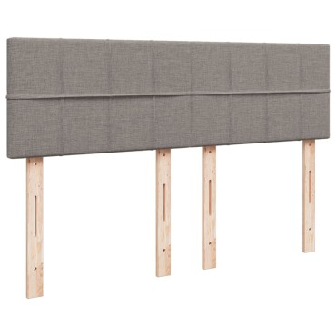 vidaXL Κρεβάτι Boxspring με Στρώμα Taupe 140x200 εκ. Υφασμάτινο