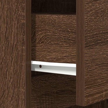 vidaXL Κομοδίνο Καφέ Δρυς 39x35x125cm από Επεξεργασμένο Ξύλο 1 τεμ.