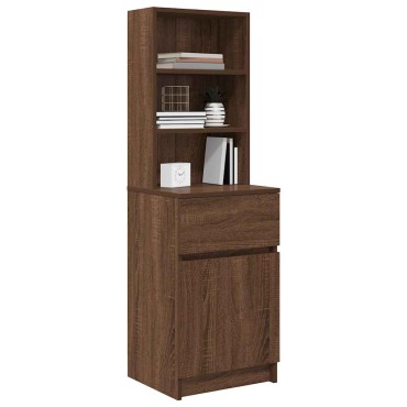 vidaXL Κομοδίνο Καφέ Δρυς 39x35x125cm από Επεξεργασμένο Ξύλο 1 τεμ.