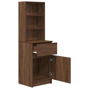 vidaXL Κομοδίνο Καφέ Δρυς 39x35x125cm από Επεξεργασμένο Ξύλο 1 τεμ.