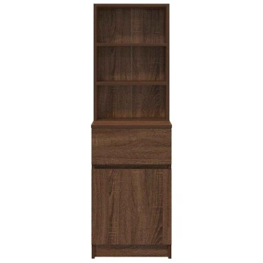 vidaXL Κομοδίνο Καφέ Δρυς 39x35x125cm από Επεξεργασμένο Ξύλο 1 τεμ.