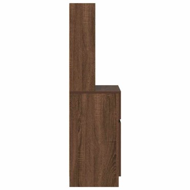 vidaXL Κομοδίνο Καφέ Δρυς 39x35x125cm από Επεξεργασμένο Ξύλο 1 τεμ.