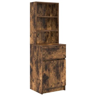 vidaXL Κομοδίνο Καπνιστή Δρυς 39x35x125cm από Επεξεργασμένο Ξύλο 1 τεμ.