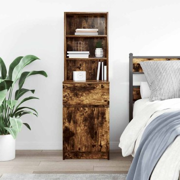 vidaXL Κομοδίνο Καπνιστή Δρυς 39x35x125cm από Επεξεργασμένο Ξύλο 1 τεμ.