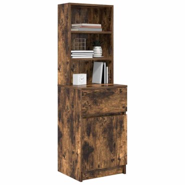 vidaXL Κομοδίνο Καπνιστή Δρυς 39x35x125cm από Επεξεργασμένο Ξύλο 1 τεμ.