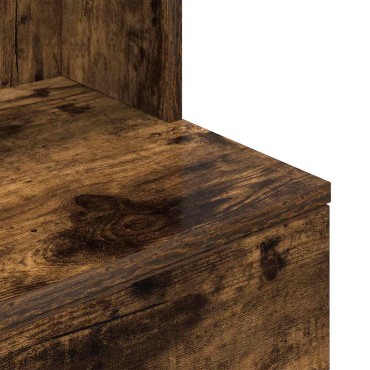 vidaXL Κομοδίνο Καπνιστή Δρυς 39x35x125cm από Επεξεργασμένο Ξύλο 1 τεμ.