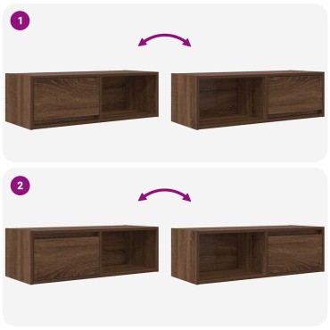 vidaXL Έπιπλα Τηλεόρασης 2 τεμ. 80x31x25,5cm Επεξεργασμένο Ξύλο