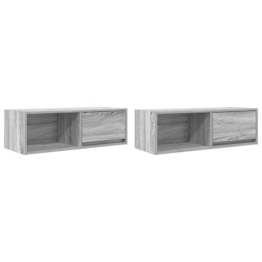 vidaXL Έπιπλα Τηλεόρασης 2 τεμ. 80x31x25,5cm Επεξεργασμένο Ξύλο