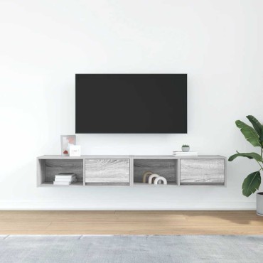 vidaXL Έπιπλα Τηλεόρασης 2 τεμ. 80x31x25,5cm Επεξεργασμένο Ξύλο