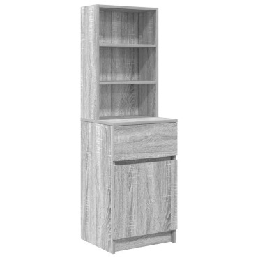 vidaXL Κομοδίνο Γκρι Sonoma 39x35x125cm από Επεξεργασμένο Ξύλο 1 τεμ.