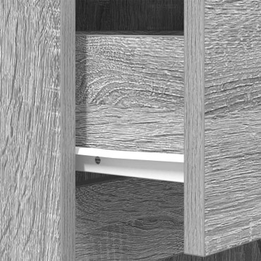vidaXL Κομοδίνο Γκρι Sonoma 39x35x125cm από Επεξεργασμένο Ξύλο 1 τεμ.