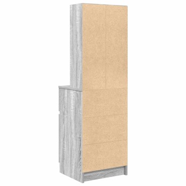 vidaXL Κομοδίνο Γκρι Sonoma 39x35x125cm από Επεξεργασμένο Ξύλο 1 τεμ.