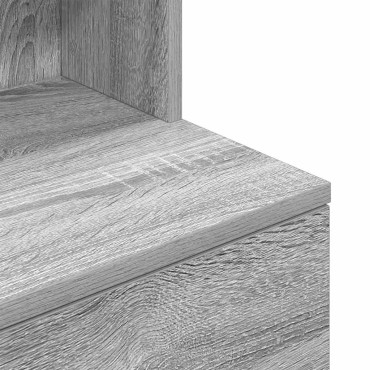 vidaXL Κομοδίνο Γκρι Sonoma 39x35x125cm από Επεξεργασμένο Ξύλο 1 τεμ.