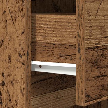 vidaXL Κομοδίνο Παλιό ξύλο 39x35x125cm από Επεξεργασμένο Ξύλο 1 τεμ.