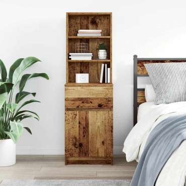 vidaXL Κομοδίνο Παλιό ξύλο 39x35x125cm από Επεξεργασμένο Ξύλο 1 τεμ.