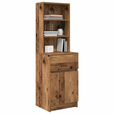 vidaXL Κομοδίνο Παλιό ξύλο 39x35x125cm από Επεξεργασμένο Ξύλο 1 τεμ.