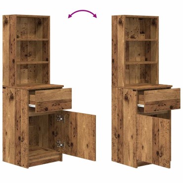 vidaXL Κομοδίνο Παλιό ξύλο 39x35x125cm από Επεξεργασμένο Ξύλο 1 τεμ.