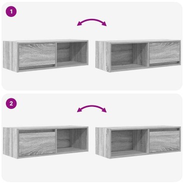 vidaXL Έπιπλο Τηλεόρασης Γκρι Sonoma 80x31x25,5cm Επεξεργασμένο Ξύλο