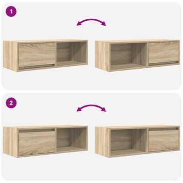 vidaXL Έπιπλο Τηλεόρασης Sonoma Δρυς 80x31x25,5cm Επεξ. Ξύλο