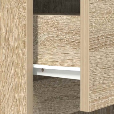 vidaXL Κομοδίνο Sonoma Δρυς 39x35x125cm από Επεξεργασμένο Ξύλο 1 τεμ.