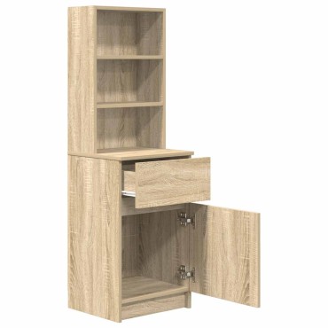 vidaXL Κομοδίνο Sonoma Δρυς 39x35x125cm από Επεξεργασμένο Ξύλο 1 τεμ.