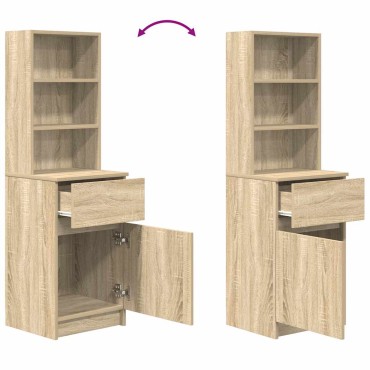 vidaXL Κομοδίνο Sonoma Δρυς 39x35x125cm από Επεξεργασμένο Ξύλο 1 τεμ.