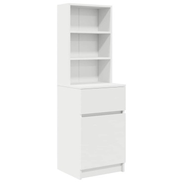 vidaXL Κομοδίνο Λευκό 39x35x125cm από Επεξεργασμένο Ξύλο 1 τεμ.